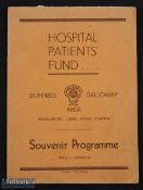 1949 Dumfries & Galloway Hospital Patients Fund football match Queen of the South (ex. Q of S) v