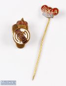 1957 Pin badge Dukla Prague issued for the match v Manchester United in the European Cup; enamel