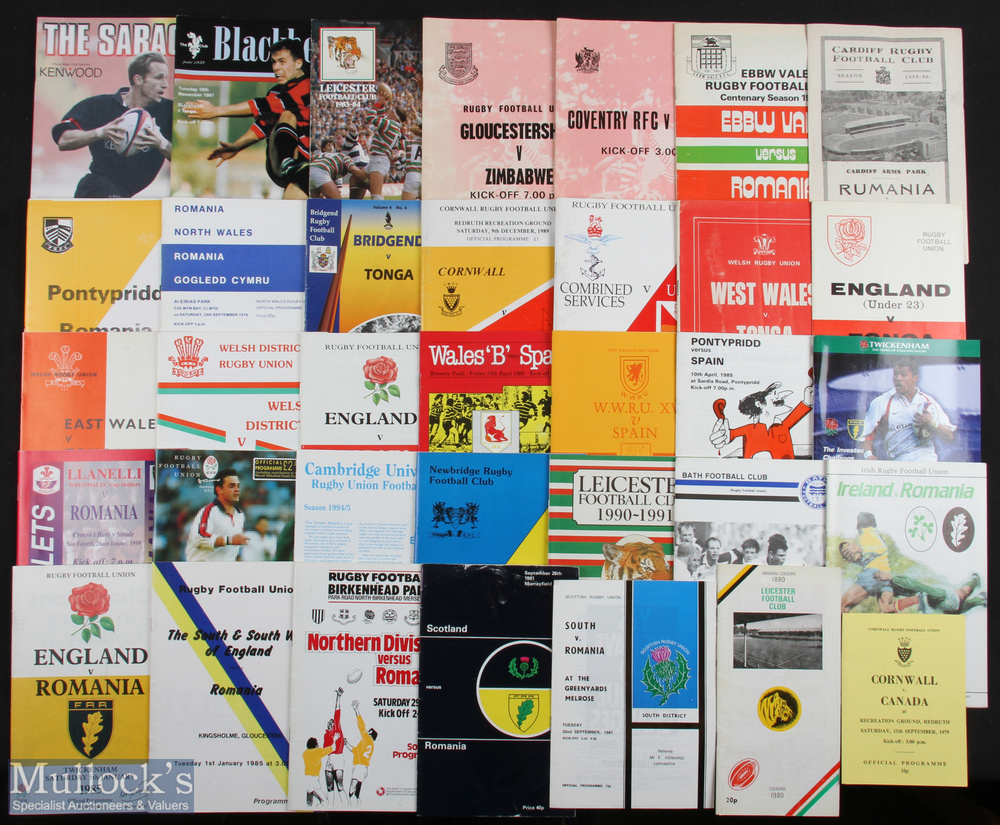 Tourists to the British Isles Rugby Programmes (35): A great selection, club and county issues v the