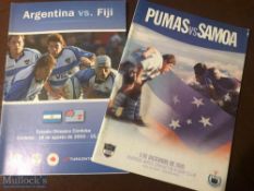 Rare Argentina Home Rugby Programmes (2): From games versus Fiji 2003 and Samoa 2005. VG