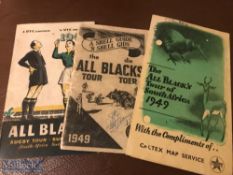 1949 All Blacks Rugby Tour of South Africa: A pair of excellent souvenir booklets from this well-