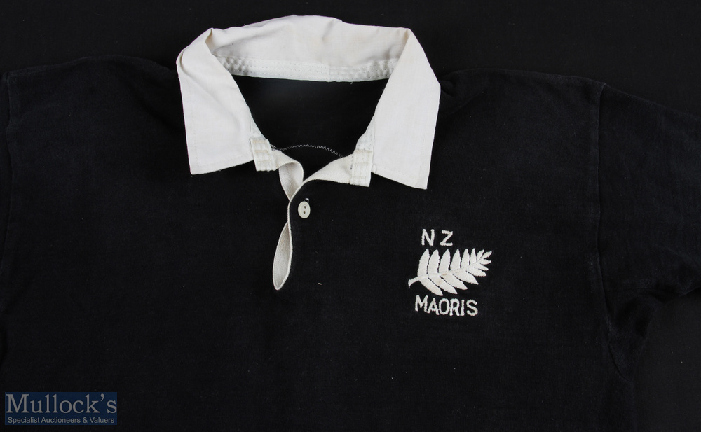 1977 New Zealand Maoris Match worn Rugby Jersey v British Lions: No.3 to reverse, donated to - Image 2 of 4