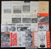Selection of Wrexham home programmes 1959/60 Viktoria (Berlin), 1961/62 Bronshoj Boldklub (