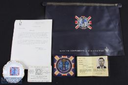 1966 World Cup Manchester Liaison Committee member FA official passport for the Jules Rimet Cup 1966