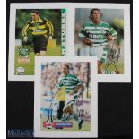 Celtic Autograph Displays (3) featuring Paolo Di Canio, Alan Stubbs, and Andreas Thom, all laid to