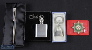 Irish Rugby Trinket Selection (4): IRFU boxed & crested key ring, 1975 Ireland v Scotland boxed