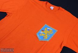 1970 Netherlands international match shirt v England 14 January 1970, colour orange, crew collar,