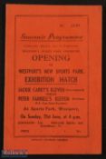 1953 Westport (R of I) new sports park opening with carnival + international football match Carey X1