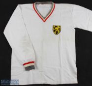 1970 Belgium international match shirt v England 25 February 1970, colour white, 'V' neck collar,