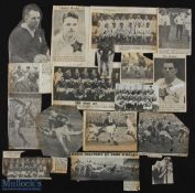 Irish Rugby Signed Press Cutting Pictures (Qty): A fine selection of 1950s and 1960s Irish stars'