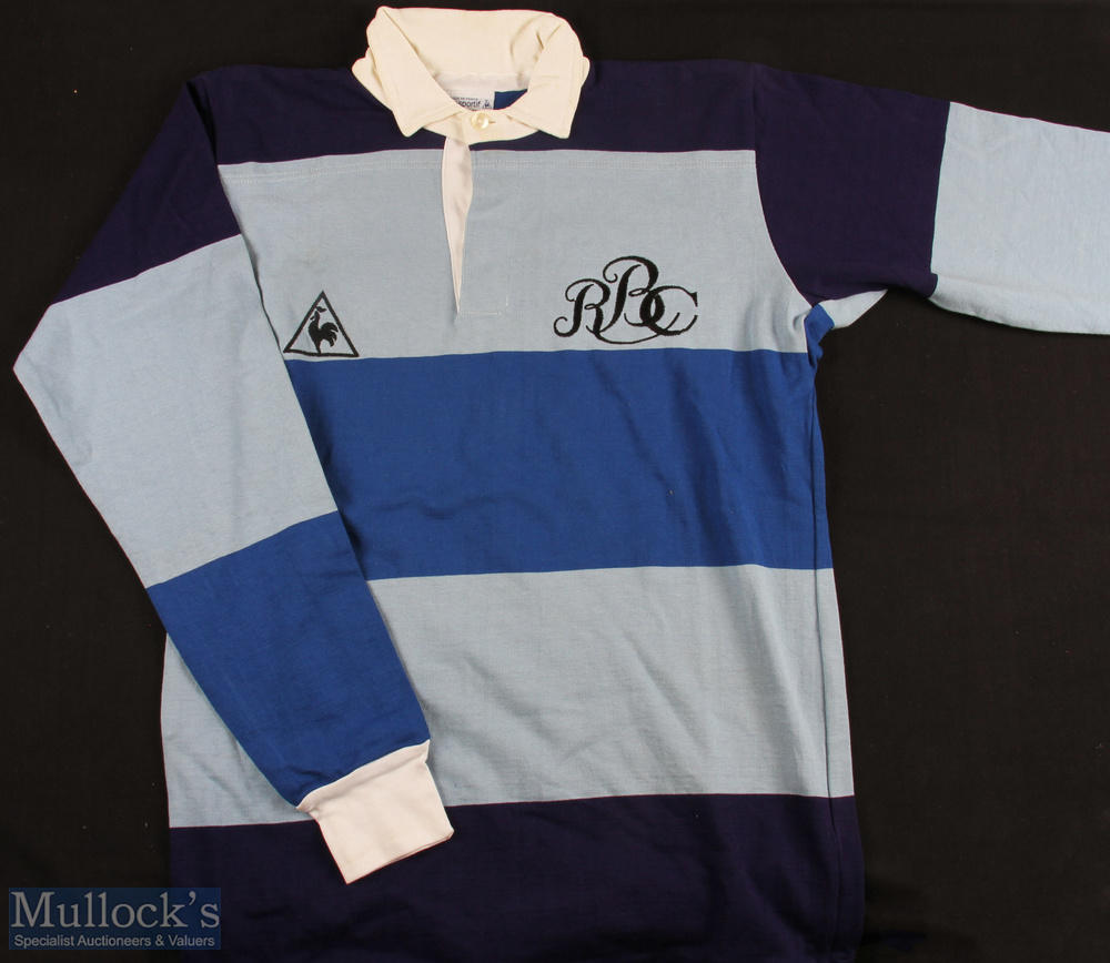 1990s(?) French Barbarians Jersey: Un-numbered & possibly unworn, three-tone, blues & purple - Image 3 of 4