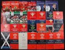 Wales v Scotland & S v W Rugby Programmes 1955-2004 (54): To inc issues from 1955, 1956 (2, 1 no