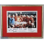 1966 England 40th Anniversary Limited Edition Signed Print signed by 9 players including Nobby