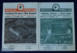 Combined Services v South Africa & NZ Programmes (2): a pair of Twickenham Boxing Day issues, from