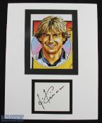 Jürgen Klinsmann Autographed Display featuring ink signature below coloured magazine cut out page,
