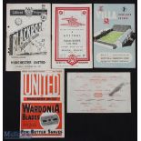 1940s Manchester United match programmes 1945/46 homes v Newcastle Utd, aways 1946/47 Sheffield Utd,