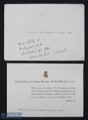 1957 Real Madrid invitation for the banquet at Hotel Palace Madrid issued by the directors (Real