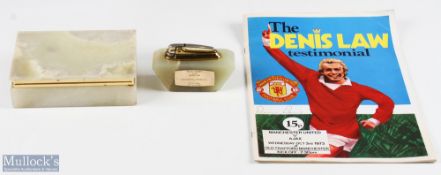 Denis Law/Manchester United testimonial 3 October 1973 match v Ajax at Old Trafford; gift set