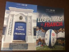 Rare Argentina v France 2016 Rugby Programmes (2): Test match programmes from the French tour for