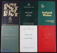 1955-1992 VIP Rugby Programmes, Ireland Homes (6): Ireland v England 1955, Wales 1958, 1980 &