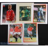 Manchester United Autograph Displays (5) featuring Ole Gunnar Solskjaer, Andy Cole, Nicky Butt, Paul