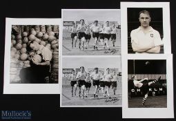 Silver gelatine photographs featuring Bill Shankly pre-war with Preston NE x2 different; Fulham team