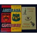 1949/1962 Canterbury (NZ) v Australia Rugby Programmes (2): 12 pp issue with lively cover, though