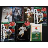 England v South Africa etc Rugby Programmes 1992-2012 (6): To inc England 'B' v SA (Bristol) 1992,