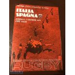 Rare 1978 Italy v Spain Rugby Programme: Highly sought after in our June sale, another copy of