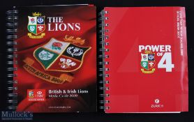 2005/2009 British & I Lions Media Guides (2): Thick, compact, spiral-bound packed & well-illustrated