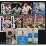 England v France and Italy Rugby Programmes (11): To inc v France 1987, 1993, 1997, 1999(2), Mar &