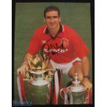 Eric Cantona Manchester United Autographed colour print signed in ink to front measures 31x41cm