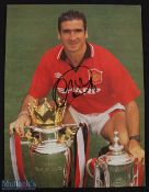 Eric Cantona Manchester United Autographed colour print signed in ink to front measures 31x41cm