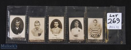 Scarce c19th Ogden's Rugby Cigarette Cards Lot A (5): Richardson (Yorkshire), L Saville (Stockport),