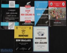 New Zealand in Wales etc Rugby Programmes (6): 1963 v Cardiff; 1978 v Monmouthshire (Newport) &