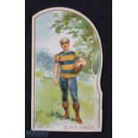 1900s French Au Bon Marche Rugby Advert Card: Lovely example of the attractive coloured fold-out
