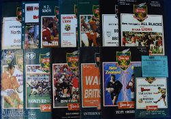 1993/96 British & I Lions Rugby Programmes/Ticket etc (14): The full tour of NZ, all 13 matches (