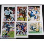 Football Autograph Display Selection (6) featuring Roberto Di Matteo, Les Ferdinand, Frank