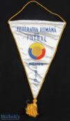 1970 World Cup pennant for Group 3 in Guadalajara issued by Romania (federation of football) on