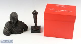 Brian Clough OBE Resin Figures, bronzed effect models by Peter Hinks Ltd limited edition No.275 of