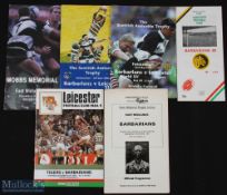 Barbarians Rugby Programmes 1981-2001 (6): v East Midlands 1981 & 2001; v Leicester 1980, 1984, 1999