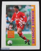 Robbie Fowler Autographed Liverpool Display signed to magazine page depicting Fowler in Liverpool