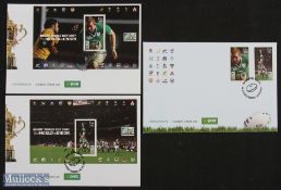 Irish First Day Covers/Stamps Rugby World Cup 2007 (3): Three different FDCs with stamp inserts.