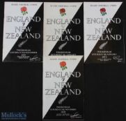 1964-1979 England v New Zealand Rugby Programmes (4): The cover didn't change but the contents