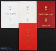 1976-1981 VIP Rugby Programmes, French Homes (4): v England 1976 & 1978 and v Wales 1979 & 1981. VG