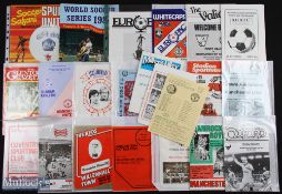 Manchester United away friendly match programmes 1981/82 Ashton Utd, Port Vale, Vancouver Whitecaps,