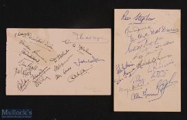 1951-2 Wales & England Rugby Teams v South Africa Autograph Pages: On autograph book pages, 16 clear