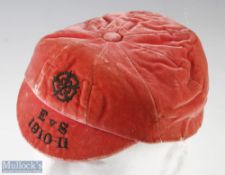 England Amateur International Cap E v S 1910-1911 with wirework embroidered rose and E v S 1910-