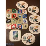 1995 RWC set of 10 bar coasters: With nice detail and memories of the historic Mandel/Pienaar 'SA