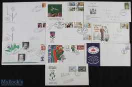 Rugby First Day Postal Covers inc Signed (10): Lovely FDC's for the IRFU and the RFU Centenaries,